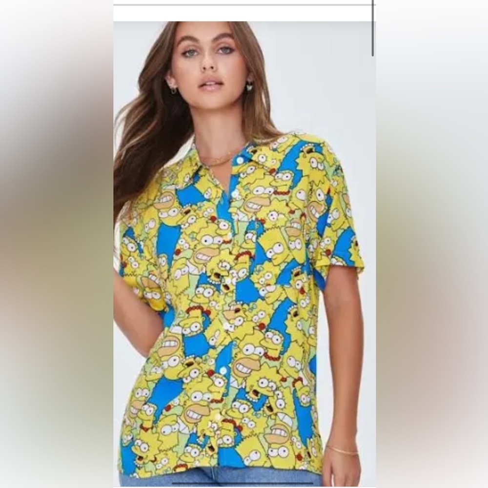 Forever 21 Simpson button up wrinkled nothing a good iron wouldn’t fix